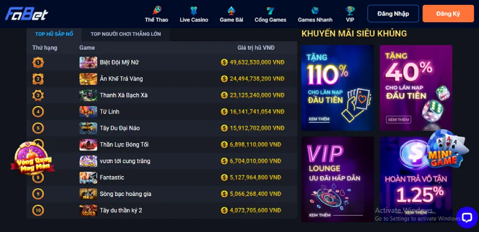 Hoàn trả mmwin apk